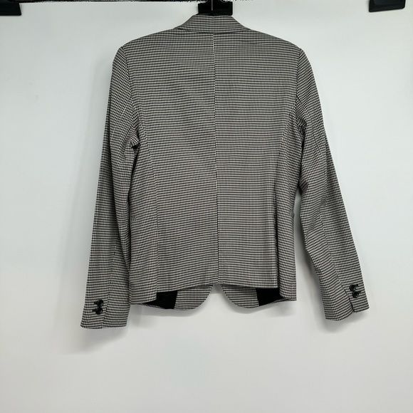 Massimo Dutti Blazer Jacket women’s 8 Black/White check Two button - Picture 3 of 10
